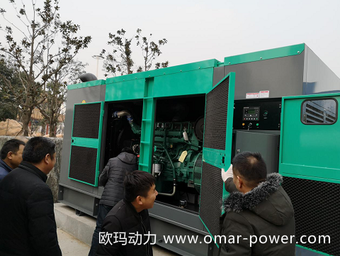 新鄭農商業銀行   500KW靜音型沃爾沃發電機組